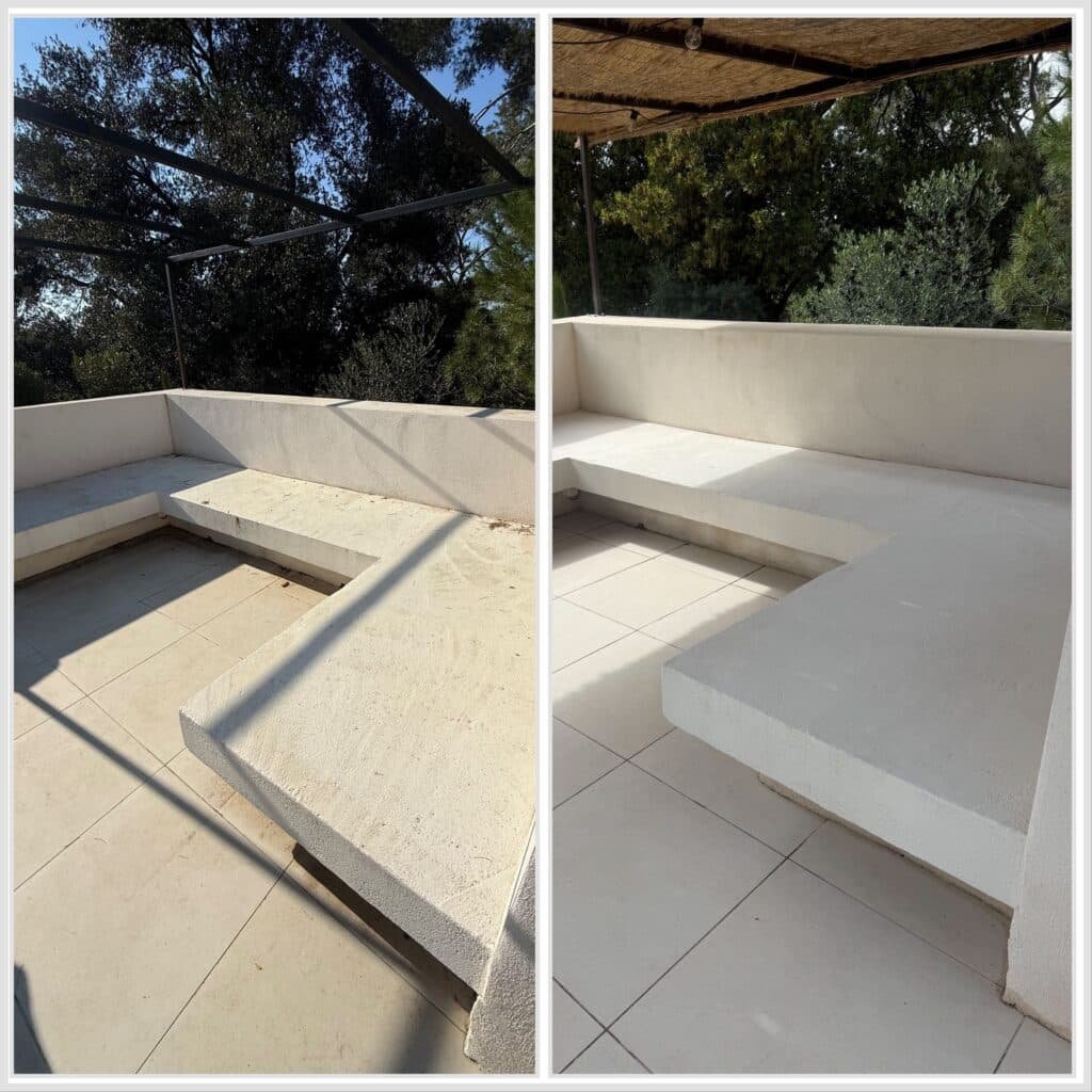 Nettoyage terrasse avant/après Nîmes